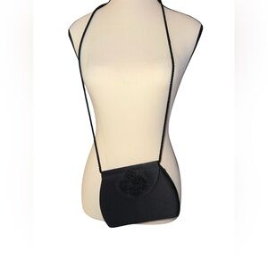 Vanessa Paris New York London Elegant Black Crossbody evening Bag